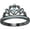 Black, variant on Engagement Wedding 925 Sterling Silver 14K White Gold Plating Round Cut Aquamarine Tiara Queen Crown Heart Shaped Ring For Women