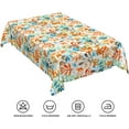 thumbnail image 6 of 60x84inches Eucalyptus Leaves Fall Tablecloth Orange Blue Leaves Print Rectangle Table Cloth Cover Autumn Kitchen Dining Table Decoration for Thanksgiving Day Harvest Party Outdoor Camping, 6 of 7