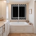 thumbnail image 3 of Black Kitchen Curtains 63 Inch Length, Modern Geometric Abstract Art Aesthetics Grommet Top Bedroom Living Room Curtains, Light Filtering Cafe Curtain Drapes 2 Panels Set 84''x63'', 3 of 9