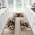 thumbnail image 4 of YIMEIS Highland cows among flowers in spring Floral rug Soft Non-slip 1Pc Flannel Mat & Kitchen Rugs,Great for Entryway Bathroom, 4 of 10
