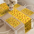 thumbnail image 2 of Ambesonne Burnt Orange Table Runner & Placemats, Fall Forest Leaves, Placemat 4 pcs + Runner 14"x90", Mustard and Multicolor, 2 of 2