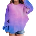 thumbnail image 4 of Mercatoo Baby Girls Sweatshirt Drop Shoulder Long Sleeve Tie Dye Loose Pullover Shirts Fall Casual Warm Tops for Kids, 4 of 7