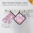 thumbnail image 4 of Yayeee Oven Mitts and Pot Holder Set of 2 Heat Resistant Kitchen Gloves Baking Hot Pad, Purple Halloween, 4 of 5