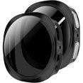 thumbnail image 1 of wonima44 2 Pack Privacy Screen Protector Case for Samsung Galaxy Watch 8 40mm, Hard PC Bumper + HD Anti-Fog Tempered Glass Protective Film, Screen Protector Case, Overall Protective Cover, Black, 1 of 1