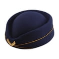 thumbnail image 2 of Kelon Vintage Stewardess Pillbox Hat, Women Flight Attendant Cap, Retro Air Hostess Uniform Headwear for Party Performance, One Size Berets, 2 of 5