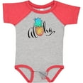 thumbnail image 3 of Inktastic Aloha- in Cursive with Pineapple Rainbow Colors Boys or Girls Baby Bodysuit, 3 of 5