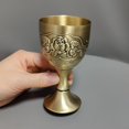 thumbnail image 3 of Cáliz de Cáliz Copa de Comunión de Oro Copa de Vino de Latón Ofrenda para la Iglesia Copa del Santo Grial Uso para decoración de Altar Robustez, 3 of 5
