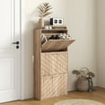 thumbnail image 2 of HOMCOM Slim Shoe Storage Cabinet with 3 Flip Drawers for 12 Pair of Shoes, 2 of 10