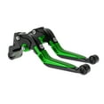 thumbnail image 1 of Palancas de freno y embrague cortas y largas para Kawasaki NINJA650R 2009-2016, palanca de freno ajustable de motocicleta, aleación de aluminio, cabeza negra, mango verde, 1 of 6
