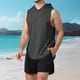 thumbnail image 1 of Blusa sin mangas con capucha de verano para hombre, informal, de moda, de color liso, con capucha, sin mangas, para hombre, 1 of 9