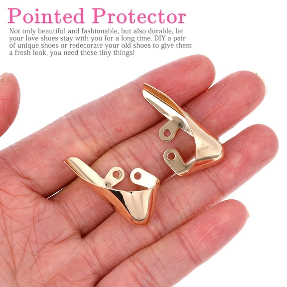 Milisten High Heel Protector Cover Metal 6Pcs 1.3X0.7X0.2In