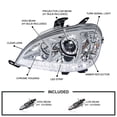 thumbnail image 3 of Spec-D Tuning SMD LED Chrome Projector Headlights Compatible with 1998-2001 Mercedes-Benz W163 ML320 ML430 ML55 ML-Class, Left + Right Pair Headlamps Assembly, 3 of 5