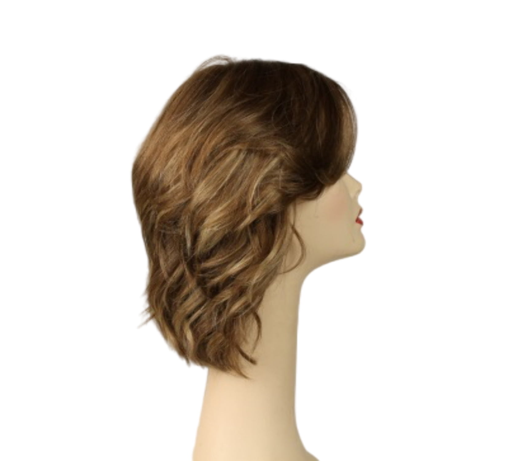 European Human Hair Freeda Wig Regina Blonde With Highlights 16-10 Multi-Directional Skin Top Size S
