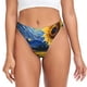 thumbnail image 1 of Balery Starry Sky Sunflower Tangas de Algodón para Mujer con Estampado – Ropa Interior Sexy, Transpirable, G-string-Small, 1 of 6