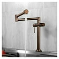 thumbnail image 7 of Kitchen Faucet Solid Brass Crane For Kitchen Deck Mounted Sink Mixer Foldable Nickel Brushed/Gold/Chrome/ORB/Black ,360° Swivel Spout, 7 of 7