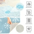 thumbnail image 3 of Yayeee Bath Rug for Bathroom Floor Non Slip Rectangle Fluffy Soft Absorbent Mat, 16"x24", Gray Snowflake, 3 of 7