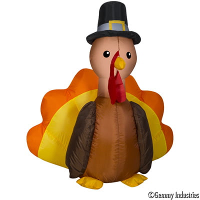 Way to Celebrate Harvest Airblown Inflatable, Pilgrim Turkey - Walmart ...