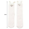 thumbnail image 6 of Eoperou 1 Pair Adults Socks Cartoon Cat Hare Alpaca Giraffe Chick Fuzzy Fluffy Thickened Stretchy Keep Warm Coral Fleece Autumn Winter Floor Sleeping Socks for Home, 6 of 8