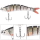 thumbnail image 3 of Cebo Duro De Pesca De Plástico De 13,7 Cm, 8 Secciones, Anzuelos Wobbler Que Se Hunden, Aparejos Para JM034-1 De Lubina, 3 of 7