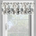 thumbnail image 4 of Ambesonne Abstract Valance & Curtain, Triangles Squares Plygons, 55"x36", Grey Black Cocoa, 4 of 6