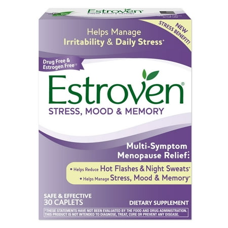 Estroven Stress Plus Mood & Memory, One Per Day, Multi-Symptom Menopause Relief: Black Cohosh, Soy Isoflavones, Ginko Biloba Leaf, Magnolia Bark Extract, 30 Count.., By I-HEALTH