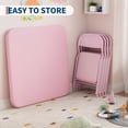 thumbnail image 5 of Towallmark Kids 5-Piece Classroom Folding Table and Chairs Set,  Children Activity Table and Chairs Set for Dining Room, Daycare, Classrooms, Pink, 5 of 9