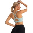 thumbnail image 3 of RUNNING GIRL Women’s Sports Bra Crossback Padded Athletic Yoga Workout Top Medium Support Gym Fitness Crop Tank, 3 of 4