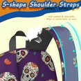 thumbnail image 5 of Skull and Sunflower Gothic Pattern 17" School Backpacks for Teens,Waterproof Oxford Fabric,S-Shape Padded Straps for School,Travel,Hiking,Camping, 5 of 6