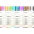 thumbnail image 1 of czcpp-Metallic Brush Pens 30 Colors Art Metallic Markers Soft Brush Tip Calligraphy Paint Pens for Black Paper Rock Painting Lettering Card Making Glass Wood Canvas Plastic Stone Scrapbook Crafts, 1 of 4