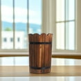 thumbnail image 4 of OULII Barrel Planter Coffee Wood Flower Pot Round 1Set, 4 of 6
