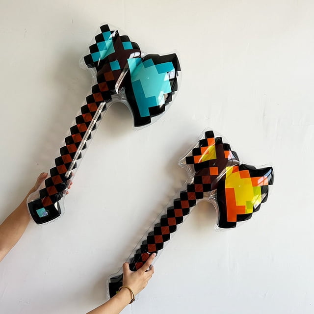 Juguetes inflables, cuchillo pirata inflable, accesorios de escenario de PVC, espada de mosaico, hacha inflable