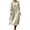 Beige, variant on Omexry Flowy Dresses for Women Women's Summer 4/3 Sleeves Round Neck Pocket Dress Casual Dress Long Skirt
