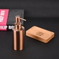 thumbnail image 5 of Stainless Steel Soap Dispenser Kitchen Bathroom Countertop Hand Pump Liquid Copper Soap Dispenser Lotion Bottle Rose Gold[250ml], 5 of 9