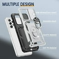 thumbnail image 3 of for Samsung A53 5G Case, Galaxy A53 5G Case with Camera Cover & 360°Kickstand Ring with Tempered Glass Screen Protector, Military Grade Shockproof Protective Cover for A53 5G Case Silver, 3 of 14