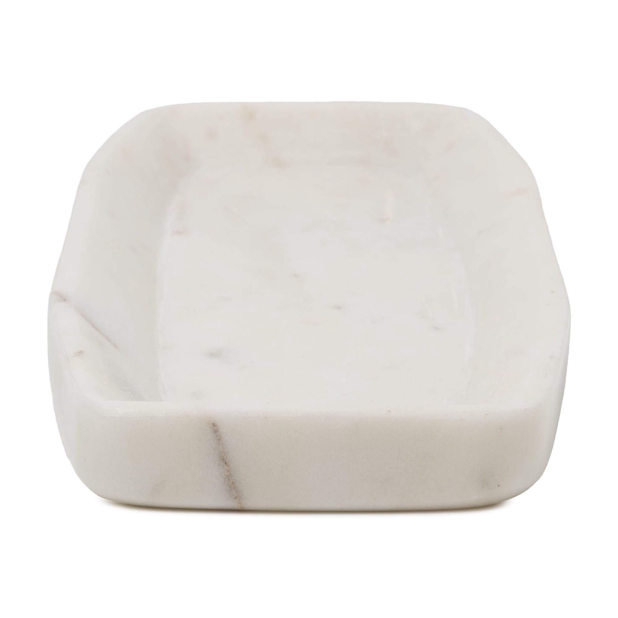 Better Homes & Gardens White Marble Decorative Tray, 11" x 5"
