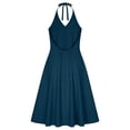 thumbnail image 4 of Uootdi Maxi Dresses for Women Halter Neck Sleeveless Button Detail Dresses Loose Flowy Casual Long Dresses Gift, 4 of 8