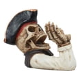 thumbnail image 2 of Ebros Ahoy Bootleg Rum Gold Tooth Pirate Captain Hook Skeleton Wine Holder, 2 of 10