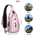 thumbnail image 4 of Sac à Dos en Bandoulière Motif Floral Aquarelle avec Design Floral Artistique, Sac de Jour Léger et Durable, Sangle Réglable, Multiples Compartiments pour les Trajets Quotidiens et les Voyages, 4 of 6