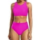 thumbnail image 4 of WILLBEST Traje de Baño Para Mujer, Bikini de Cintura Alta Sexy, Push Up, Traje de Baño de Dos Piezas, Conjunto de Bikini Estampado de Cintura Alta Fruncido Retro de Dos Piezas, 4 of 7