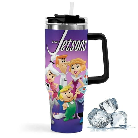 

The Jetsons Large capacity car cup has an iconic print is durable with insulation and features a leak-proof lid. Perfect for fans.