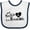 White and Navy, variant on Inktastic Bestie Frenchie Boys or Girls Baby Bib