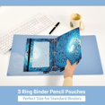 thumbnail image 5 of Dailycode 2 Pack Pencil Pouch for 3 Ring Binder Smooth Zipper Folders with Pockets Clear Window Pencil Case, Swirling School Of Fish, 5 of 6