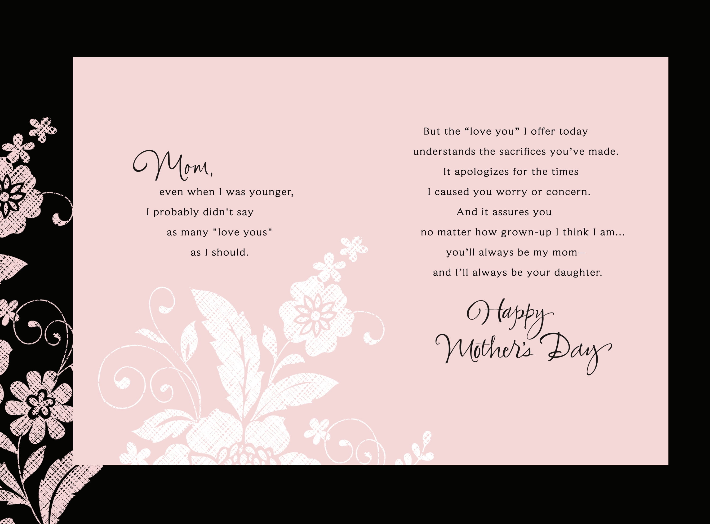 Hallmark Mother's Day Greeting Card for Mom from Daughter (Love You for Everything)