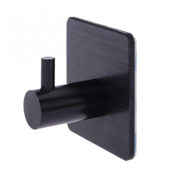 Perchero de pared autoadhesivo de acero inoxidable, 3 uds., soporte para llaves, ganchos para toallas, perchero para ropa, ganchos para colgar, accesorios de baño, color negro