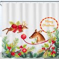 thumbnail image 1 of Rideau de Douche Festif avec Renne & Joyeux Noël, 1 of 5