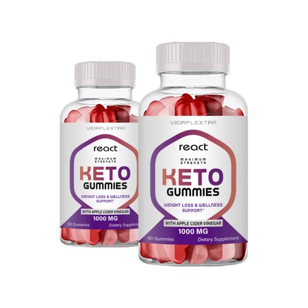 (2 Pack) React Keto - React Keto Weightloss & Wellness Gummies