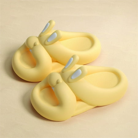 

naisibaby Toddler Kids Slides Slipper Boys & Girls Summer Sandals Non-Slip Flip Flops Comfy Beach Shoes Yellow Size 10Years