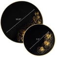 thumbnail image 3 of Nicole Fantini's Elegant Orchard Collection Party Dinner Sets: Economical Stylish Black & Gold Party Serving for 50 Person: 300 pices, 3 of 6