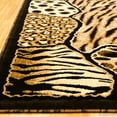 thumbnail image 5 of Allstar Black High Density Double Shot Drop-Stitch Carving Exotic Animal Skin and Nature. Safari Woven Area Rug (5' 2" x 7' 2"), 5 of 6
