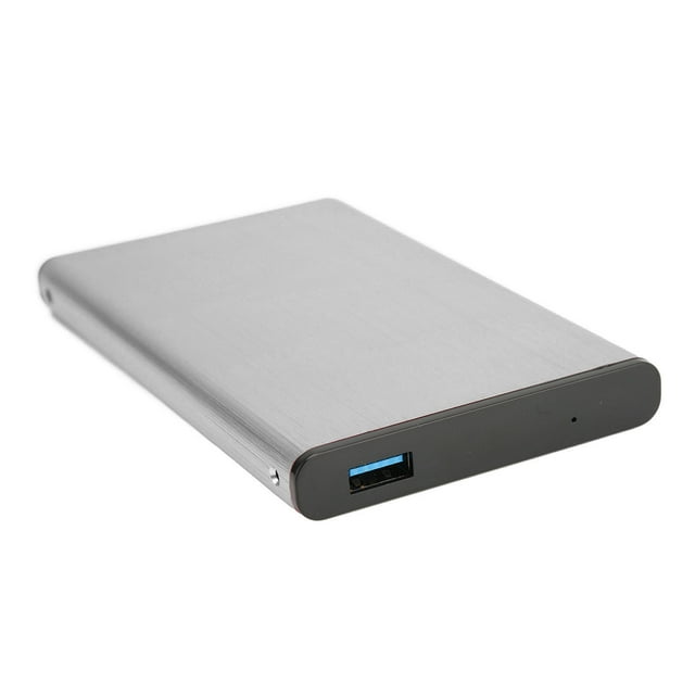 Computer Hard Drive Case, 6Gbps Transfer Rate Portable Aluminum Alloy USB 3.0 Hard Drive Enclosure For 2.5 Inch SSD HDD Silver